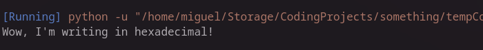 Python Hexadecimal