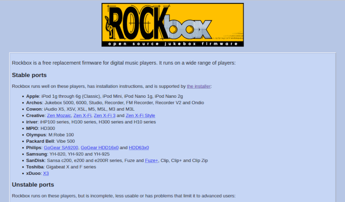 Rockbox Install Rockbox Website