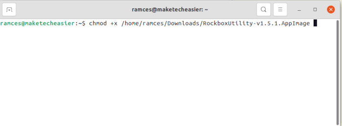 Rockbox Install Change Permission Bits