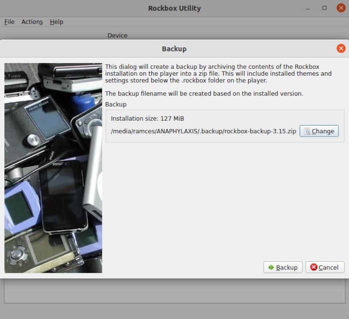 Rockbox Install Backup Options