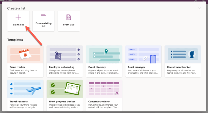 Select A Ablank Template