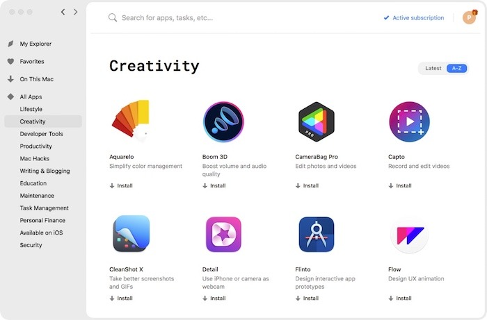 Setapp App Categories
