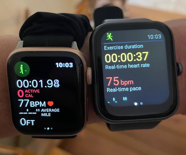 Skg V7 Smartwatch Review Walking