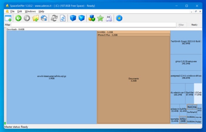 Space Sniffer Arranges Sub Folders