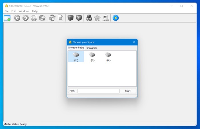 Space Sniffer Select The Drive