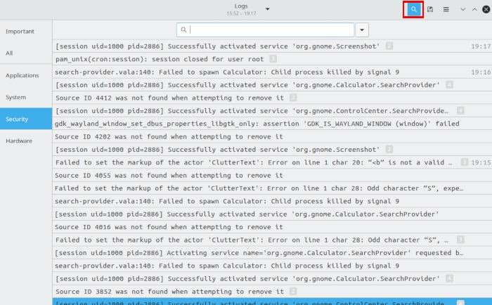 Sudo History 12 Gnome Logs Search Icon 1