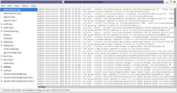 Sudo History 20 Log File Viewer Landing