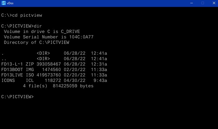 Vdos Dir Command Cd Command