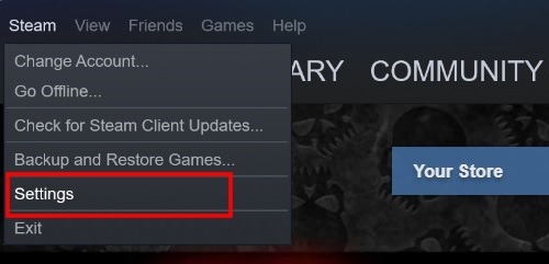Windows Steam Settings View
