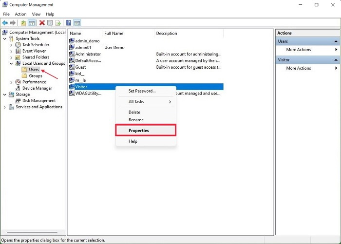 Change Account Name Properties