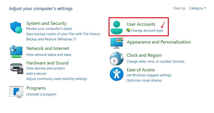 Change Account Name User Accounts