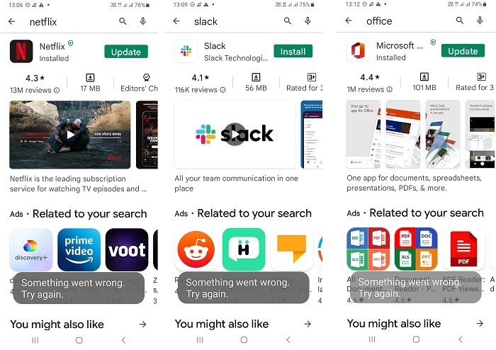 Gplay Something Went Wrong About The Error