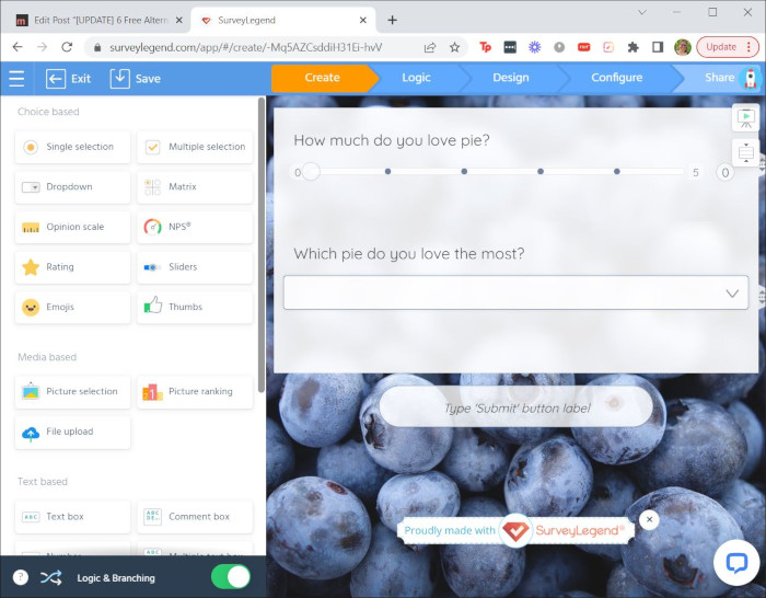 Google Forms Alternatives Surveylegend Create