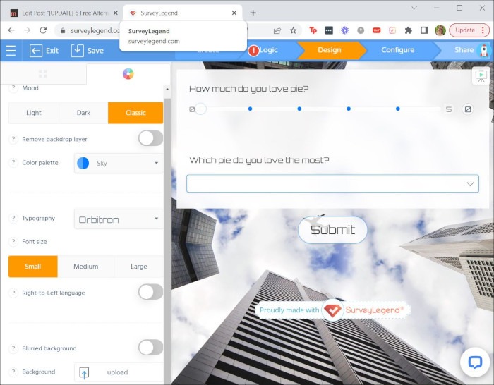 Google Forms Alternatives Surveylegend Settings