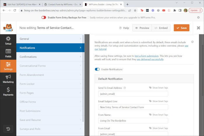 Google Forms Alternatives Wpforms Settings