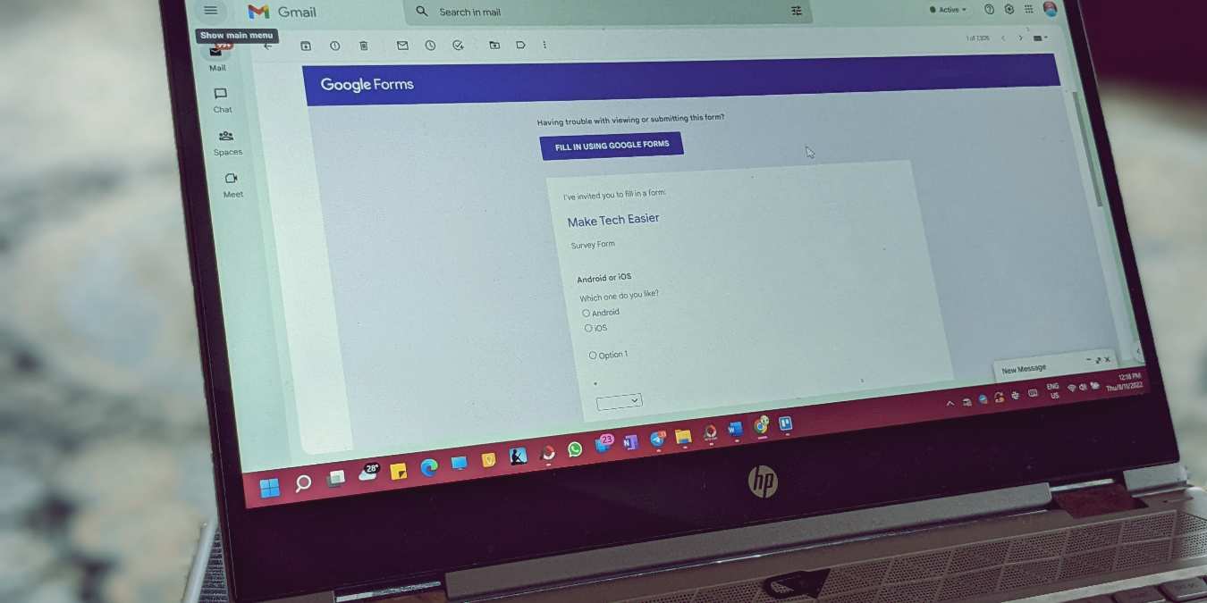 Google Forms Embed Email How