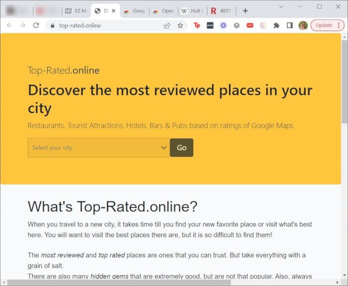 Google Maps Extensions Top Rated Overview