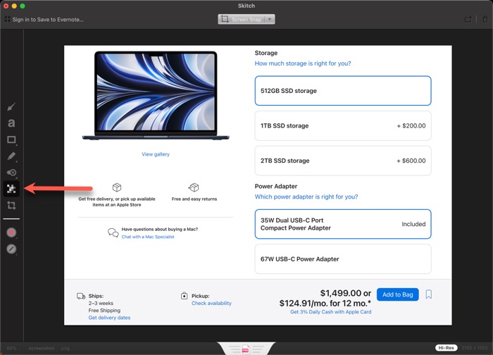 How Blur Images Mac Skitch Arrow 1