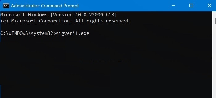 Typing command in cmd. 