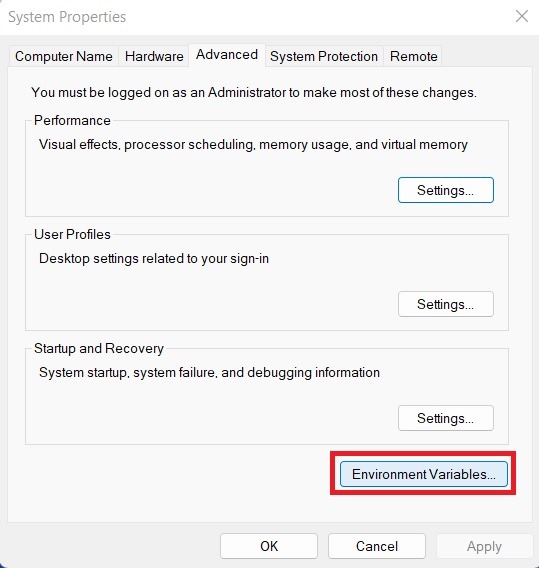 List Environment Variables Accessing Environment Variables Windows11