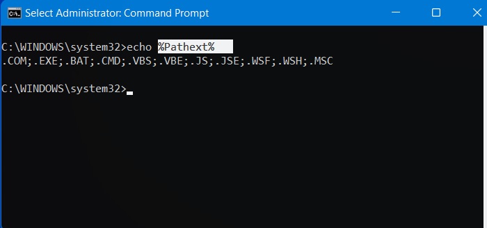 List Environment Variables Pathext Command Windows11 1