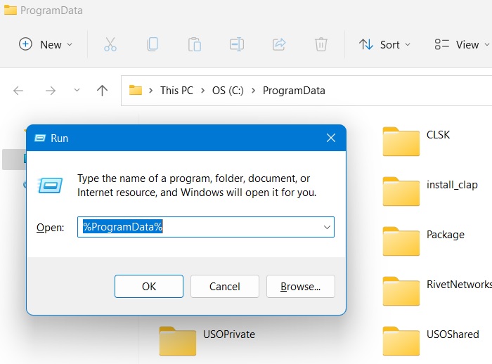 List Environment Variables Programdata Windows11