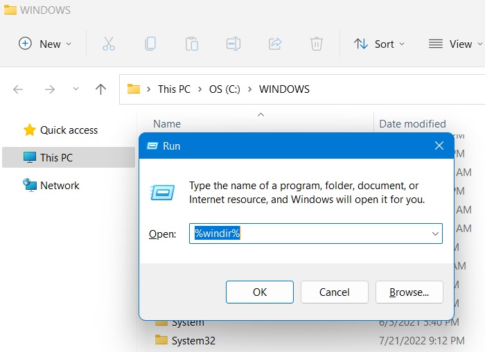 List Environment Variables Windir Windows11
