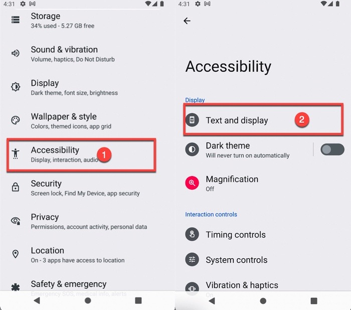 Navigate To Accessibility