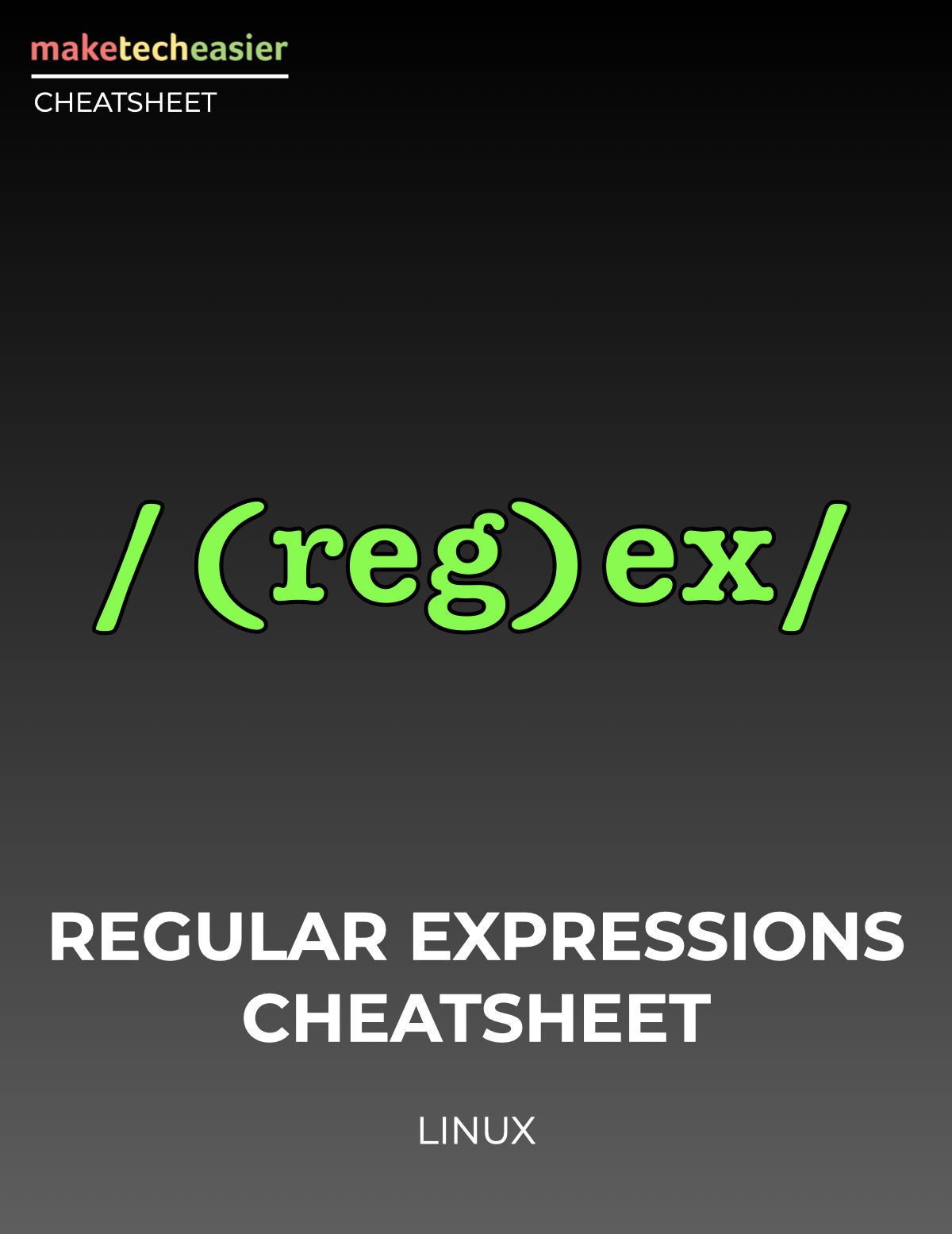 Regular Expressions Cheatsheet Download