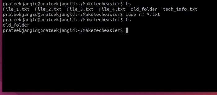 Remove Multiple Files In Linux