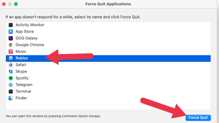 Roblox Mac Forcequit