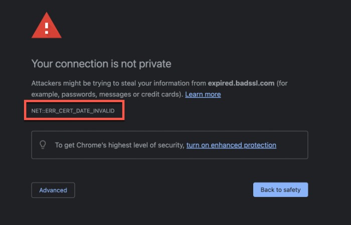 Ssl Certificate Date Invalid Error