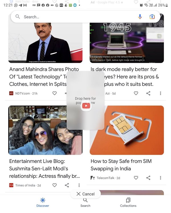 Samsung Galaxy Fold Pop Up View Enable Edge Panel