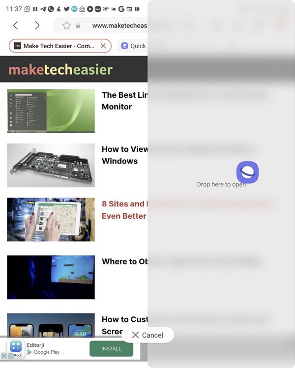 Samsung Galaxy Fold Samsung Internet Link