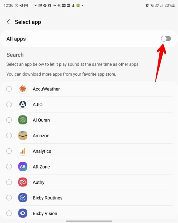 Samsung Galaxy Fold Sound Assistant Enable Multiple Apps Dual Audio