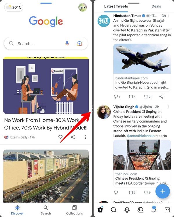 Samsung Galaxy Fold Split Screen Size