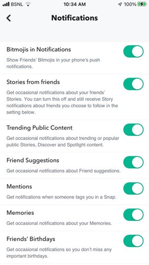 Snapchat Account Notifications Iphone