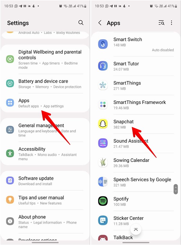Snapchat Settings Android
