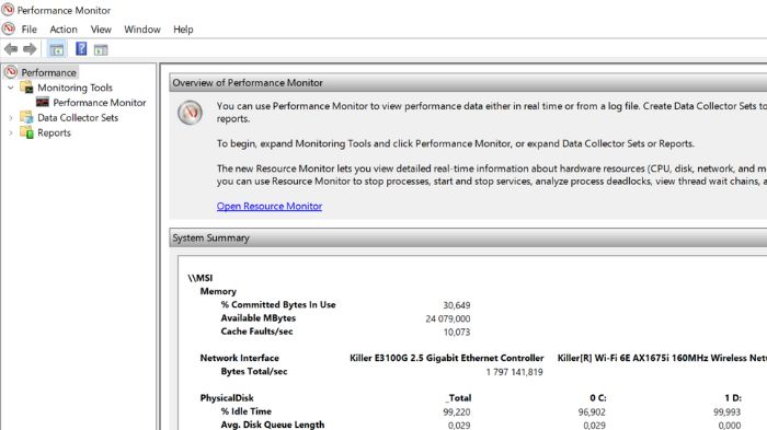 Windows Performancemeter 