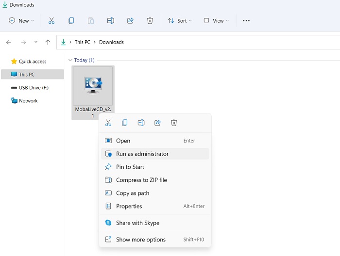 Windows Usb Bootable Mobalivecd Run As Admin
