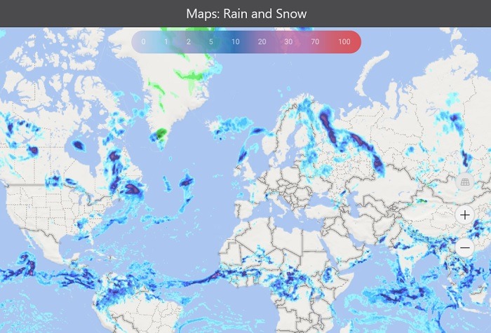 Windows Weather Apps Theweather14days Maps Rain And Snow