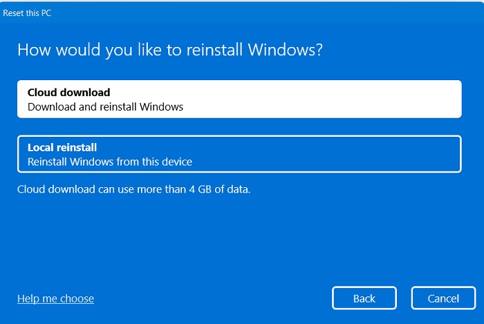 Windows11 Stuck Search Reset Pc Cloud Download