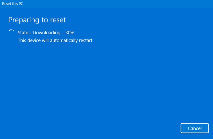 Windows11 Stuck Search Reset Pc Preparing To Reset