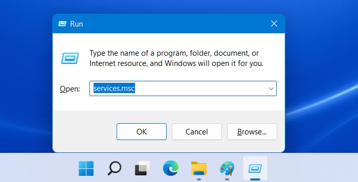 Windows11 Stuck Search Services Msc Run Command