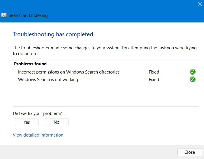 Windows11 Stuck Search Troubleshooting Has Completed