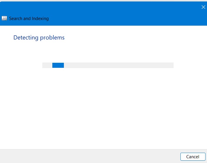 Windows11 Stuck Search And Indexing Detecting Problems