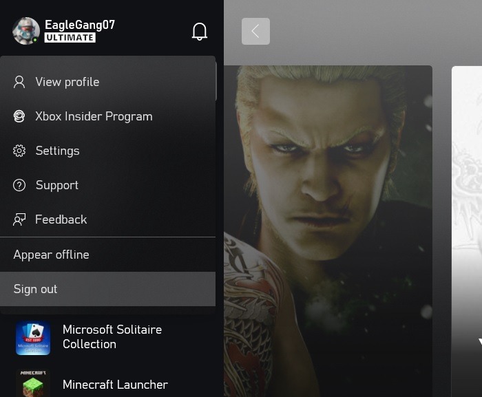 Xbox Person Bought Sign Out
