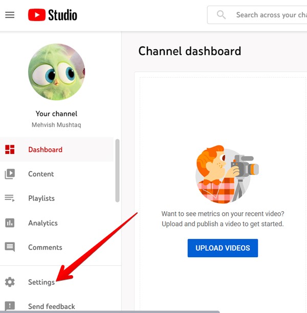Youtube Channel Settings