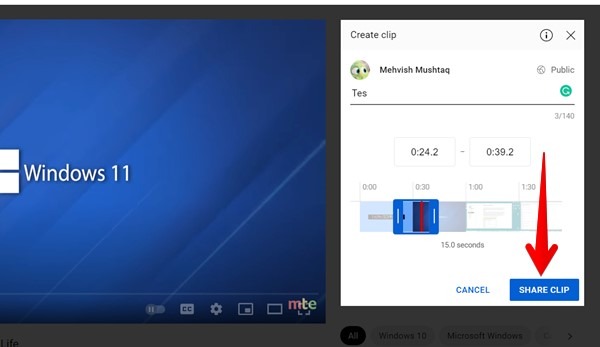Youtube Video Clip Share