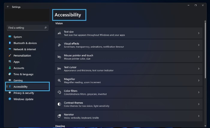 Accessibility Main